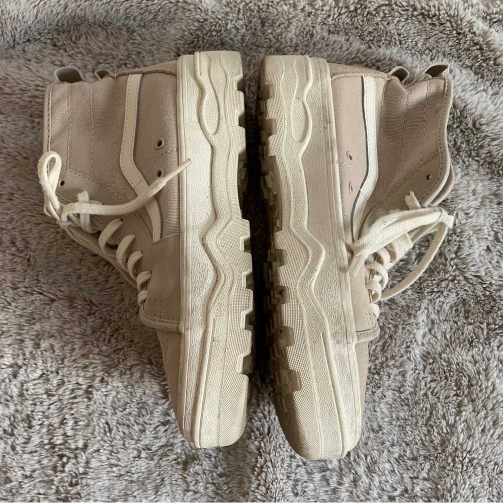 VANS Beige Sentry Sk8-Hi WC High Top Unisex Lugged Soles Sneakers  6.5M 8W - Picture 5 of 9